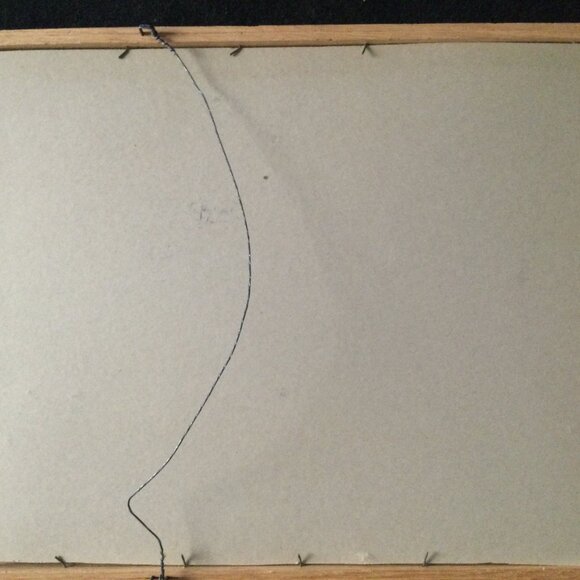 Vintage etching ? Print with wood frame Le Dayon by Michel Furet - Picture 6 of 6